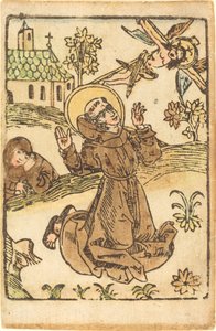 Heiliger Franziskus empfängt die Stigmata von German 15th Century