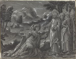 Christus und die Ehebrecherin (recto)