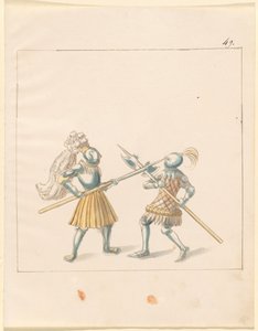 Freydal, Das Buch der Turniere und Turniere von Kaiser Maximilian I.: Kämpfe zu Fuß (Turniere)(Band III): Tafel 146 von German 16th Century