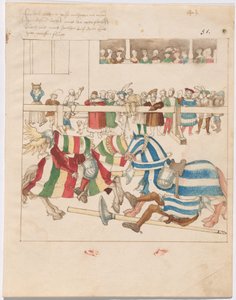 Schein-Turnier des Krieges mit festen Schilden von German 16th Century