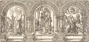 Christus und seine Jünger V von German 16th Century after Martin Schongauer