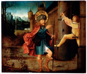 Die Vertreibung des Heiligen Rochus aus Rom, spätes 15. Jahrhundert von German Master
