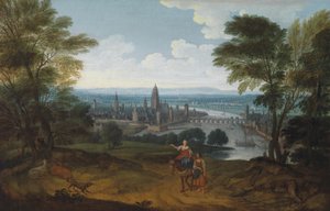 Ansicht von Frankfurt am Main von Westen, 18. Jahrhundert