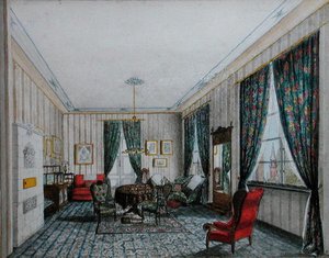 Ein Saloninterieur, ca. 1855