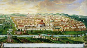 Ansicht der ummauerten Stadt Jerusalem, ca. 1740