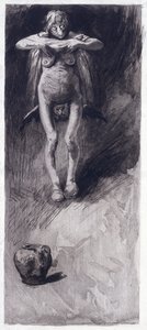 Eine Hexe, die die Nacht repräsentiert von German School