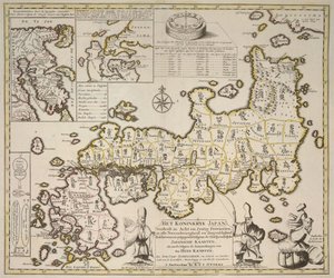 Karte des Königreichs Japan, unterteilt in 68 Provinzen, separate Karten von Kamtschatka und Niphon