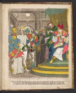 Eine Seite aus einer Serie von Gravuren zu Themen aus dem Leben Jesu Christi, ca. 1725