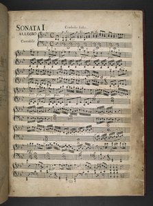 Sonata I, Musikpartitur, aus 