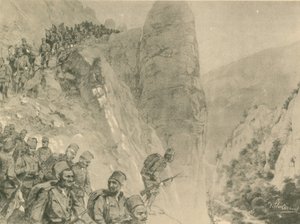Vormarsch der bosnisch-herzegowinischen Infanterie von German School