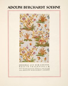Werbung für Adolph Burchardt Söhne, aus Styl, veröffentlicht 1922