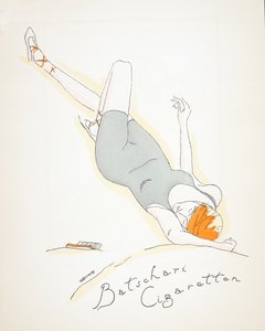 Anzeige für "Batschari Zigaretten", aus Styl, veröffentlicht 1922