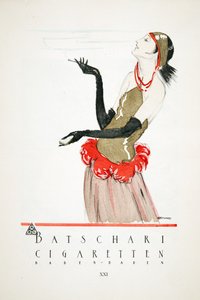 Werbung für Batschari Zigaretten, aus Styl, veröffentlicht 1922