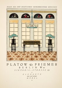 Werbung für "Flatow & Priemer", aus Styl, veröffentlicht 1922 von German School