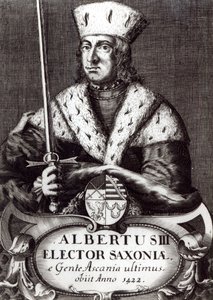 Albert III., letzter Kurfürst von Sachsen der Askanischen Dynastie von German School