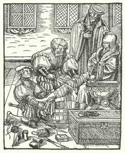Eine Amputation (Gravur) von German School