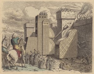 Assyrische Armee belagert eine Stadt von German School