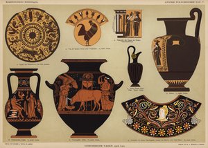 Antike griechische polychrome Vasen von German School