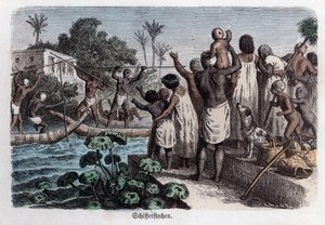 Alte Geschichte. Ägypten. Wasserspiele (Gravur)