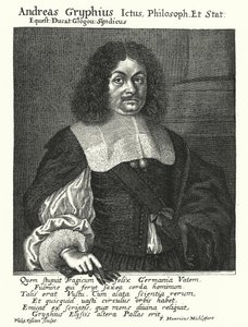 Andreas Gryphius, deutscher Dichter und Dramatiker (Gravur) von German School