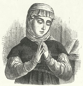 Anna Reinhard, Ehefrau von Huldrych Zwingli, führende Figur der Reformation in der Schweiz (Stich) von German School
