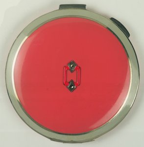 Art Deco Puderdose, hergestellt von Rowenta, 1950er Jahre