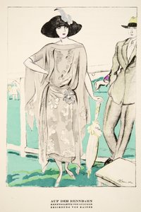 Auf der Rennbahn, Werbung für Rennoutfits von Gunther, aus Styl, veröffentlicht 1922