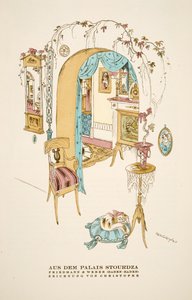 "Aus dem Palais Stourdza", Anzeige für Friedmann & Weber (Baden-Baden), aus Styl, veröffentlicht 1922 von German School