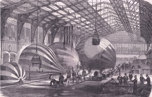 Ballonfabrik, Cassells Geschichte des Krieges zwischen Frankreich und Deutschland, veröffentlicht von Cassell and Company Limited, ca. 1890 (Lithografie)