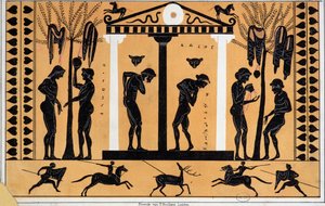 Baden im antiken Griechenland, Kopie von einer griechischen Vase von German School