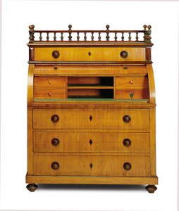 Biedermeier Sekretär-Kommode, zweites Viertel des 19. Jahrhunderts