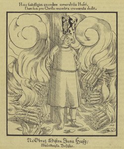 Der böhmische christliche Reformator Jan Hus wird auf dem Scheiterhaufen verbrannt, Konstanz, 6. Juli 1415 von German School