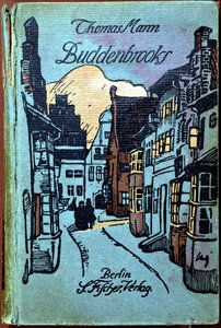 Buchumschlag für Buddenbrooks von Thomas Mann, veröffentlicht von S. Fischer, Berlin, 1917 von German School