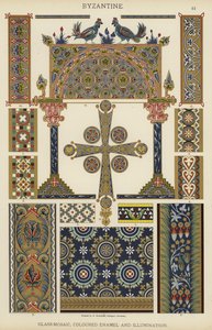 Byzantinisch, Glasmosaik, farbiges Emaille und Beleuchtung von German School
