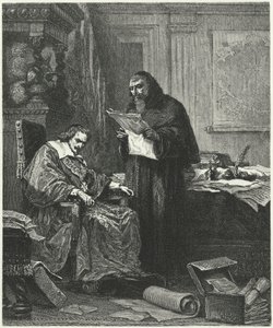 Kardinal Richelieu und sein Vertrauter und Agent Père Joseph von German School