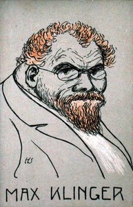Karikatur von Max Klinger (1857-1920) von German School