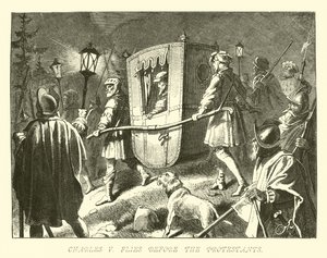 Karl V. flieht vor den Protestanten von German School