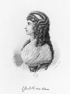 Charlotte von Stein, geborene von Schardt, spätes 18. Jahrhundert-frühes 19. Jahrhundert, graviert von G. Wolf von German School