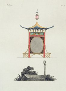 Chinesischer Gartenschirm, aus Neue Ideen für den Garten, veröffentlicht 1779 von German School