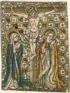 Christus am Kreuz mit Maria und Johannes, um 1460