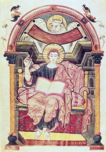 Cod 22. f.85v St. Lukas der Evangelist, aus Trier, karolingisch, ca. 800 n. Chr.