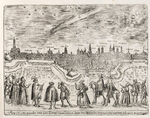 Komet über Augsburg Ende November 1618, veröffentlicht 1618