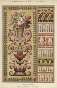 Beginn des 19. Jahrhunderts, Gobelintapete und Spitzenarbeit von German School