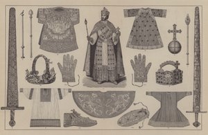 Krönungskostüm und Insignien des Heiligen Römischen Kaisers von German School