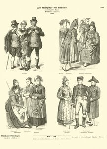 Kostüme aus Baden, Deutschland, 19. Jahrhundert von German School