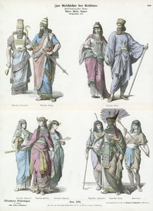 Kostüme der alten Assyrer, Meder und Ägypter von German School