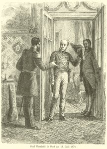 Graf Benedetti in Ems, 13. Juli 1870 von German School
