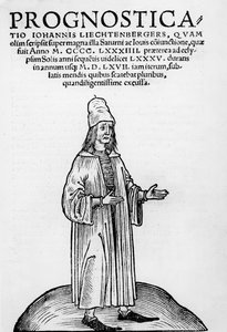 Titelbild aus Pronosticatio in latino von Johannes Lichtenberger, 1526 von German School