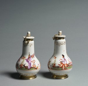 Bedeckte Flasche, Hersteller Meissener Porzellanmanufaktur, Deutschland, ca. 1720-1723
