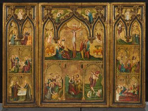 Kreuzigungstriptychon (ehemals bekannt als Estouteville-Triptychon), ca. 1374